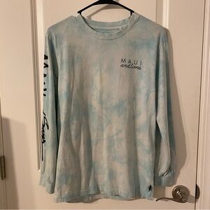 Maui and Sons Blue Tie-Dye Long Sleeve Shirt